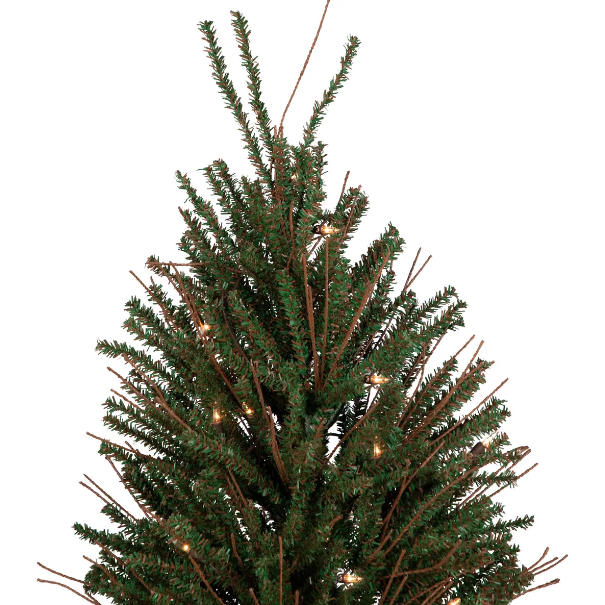 4' Medium Warsaw Twig Artificial Christmas Tree in Burlap Base - Clear Lights