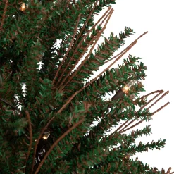 4' Medium Warsaw Twig Artificial Christmas Tree in Burlap Base - Clear Lights