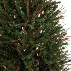 4' Medium Warsaw Twig Artificial Christmas Tree in Burlap Base - Clear Lights