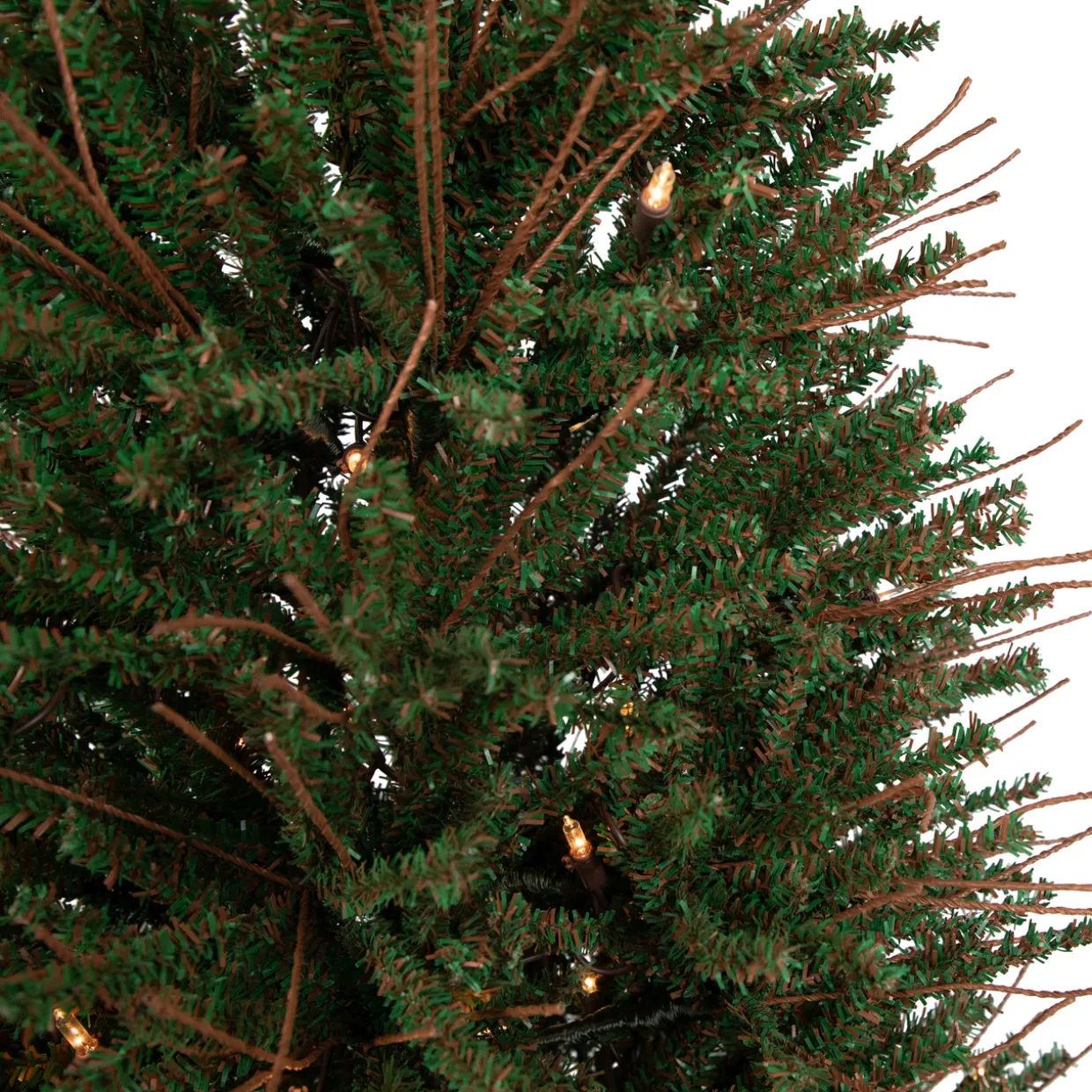 4' Medium Warsaw Twig Artificial Christmas Tree in Burlap Base - Clear Lights