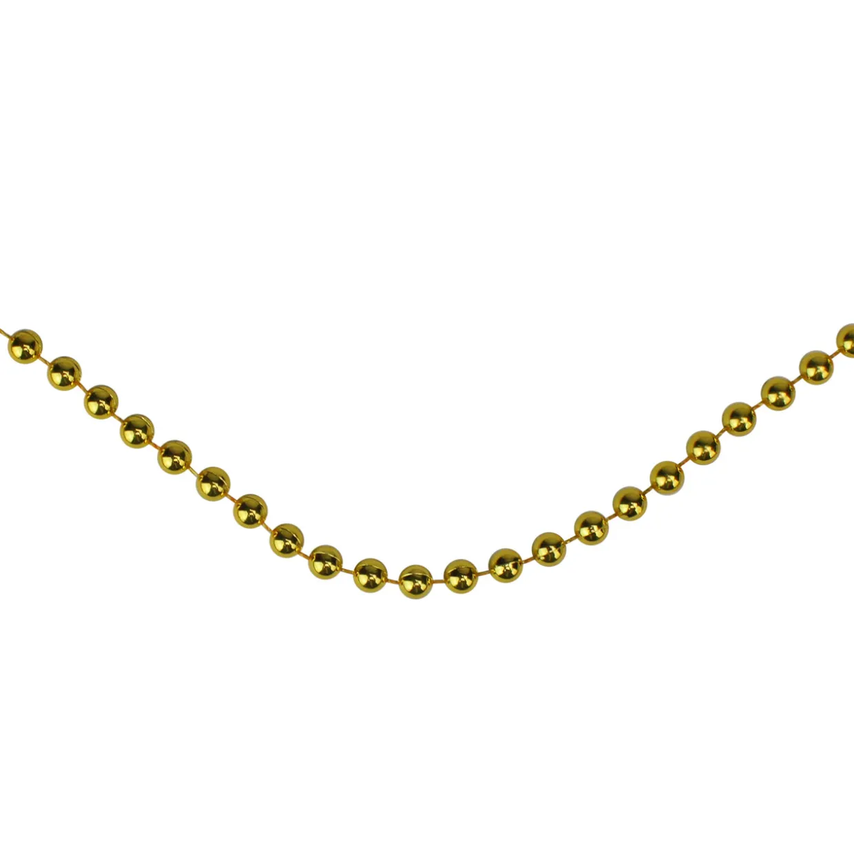 66' Metallic Gold Beaded Christmas Garland - Unlit