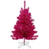 3' Metallic Pink Tinsel Artificial Christmas Tree - Unlit