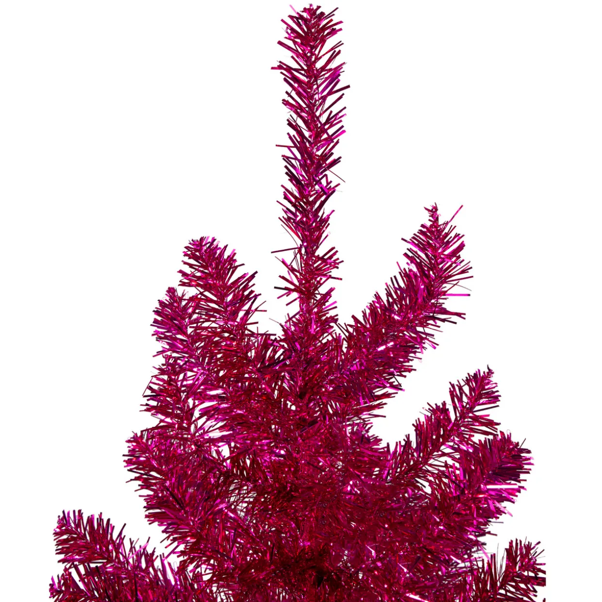 3' Metallic Pink Tinsel Artificial Christmas Tree - Unlit