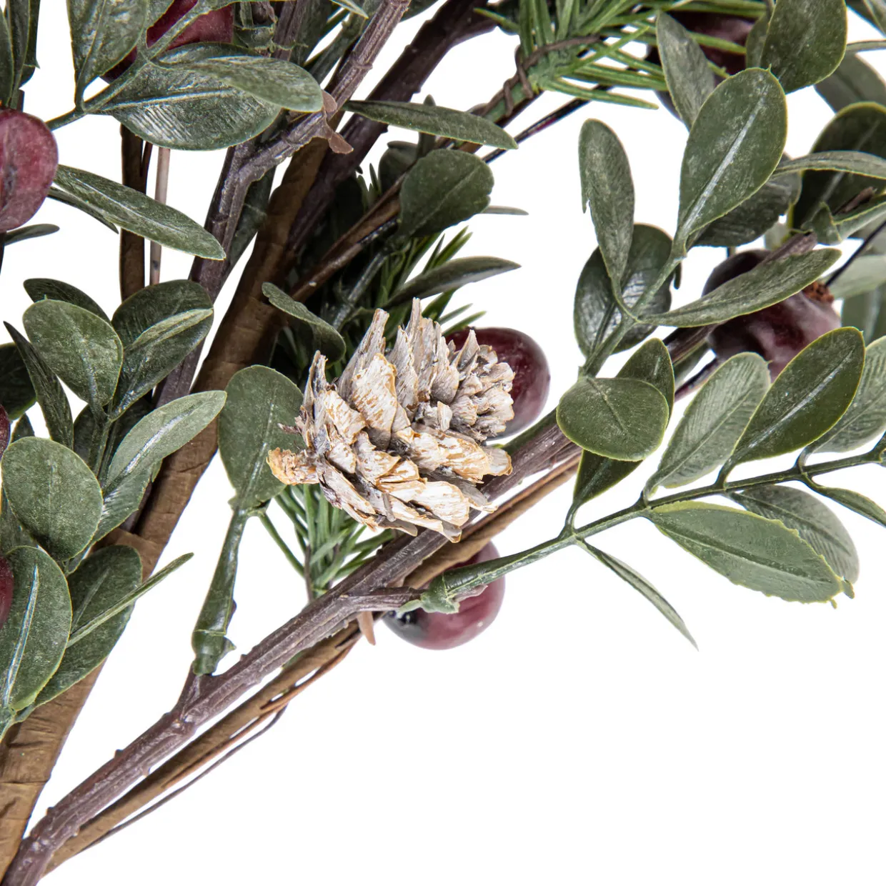 30" Mixed Foliage with Berries and Pinecones Artificial Christmas Spray