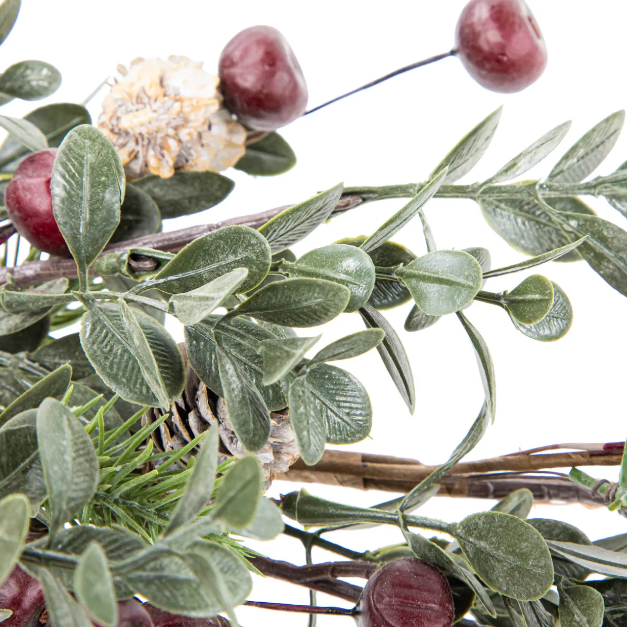 30" Mixed Foliage with Berries and Pinecones Artificial Christmas Spray
