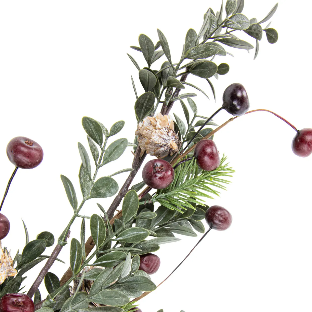 30" Mixed Foliage with Berries and Pinecones Artificial Christmas Spray