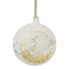 4.5" Moon Santa 'Dreams Come True' Frosted Glass Christmas Ornament