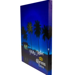 18.75" Motion Activated Musical Lighted Corona Christmas Wall Art