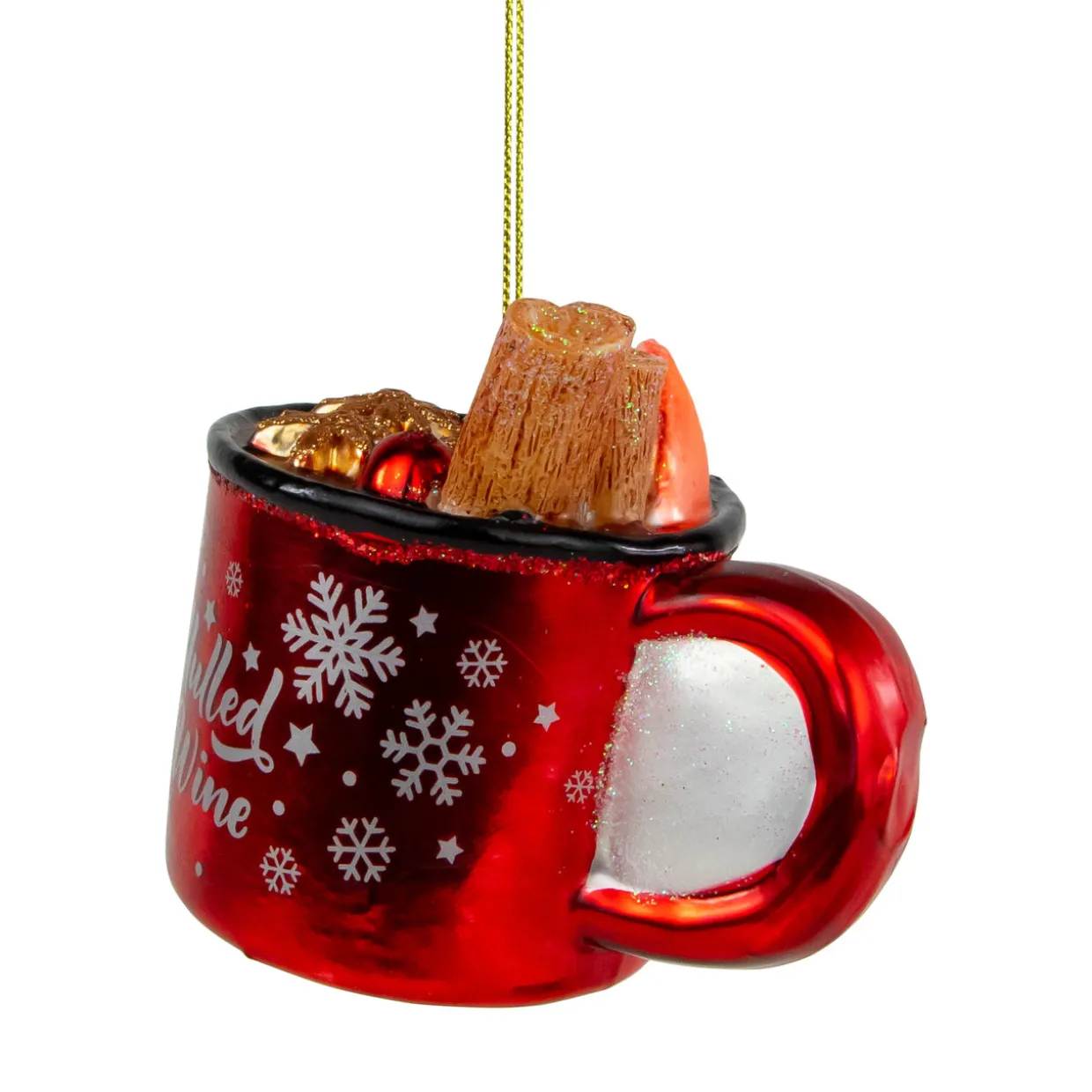 4" Mulled Wine Glass Christmas Ornament