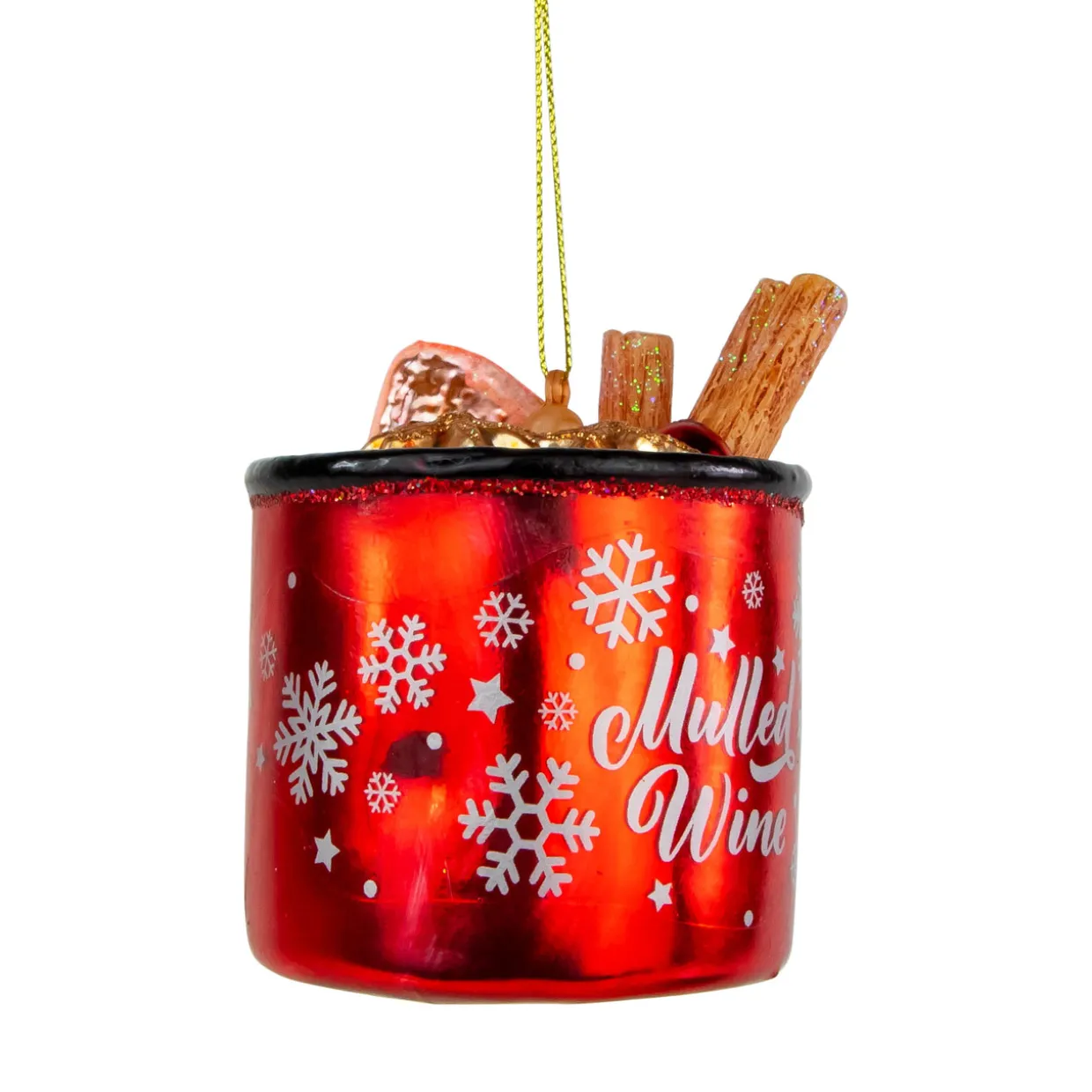 4" Mulled Wine Glass Christmas Ornament