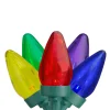 50 Multi-Color LED C7 Mini Christmas Lights, 20.25 ft Green Wire