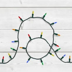 200 Multi-Color LED Mini Christmas Lights, 49ft Green Wire