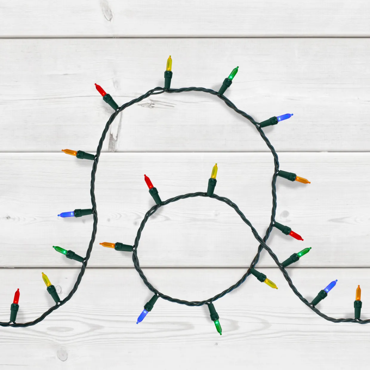 200 Multi-Color LED Mini Christmas Lights, 49ft Green Wire