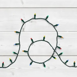 200 Multi-Color LED Wide Angle Christmas Lights, 49ft Green Wire