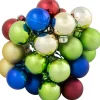 6.75" Multicolor Shatterproof Ball Ornament Christmas Pick