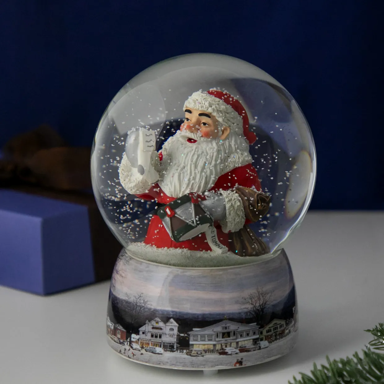 6.5" Norman Rockwell 'A Drum For Tommy' Christmas Snow Globe