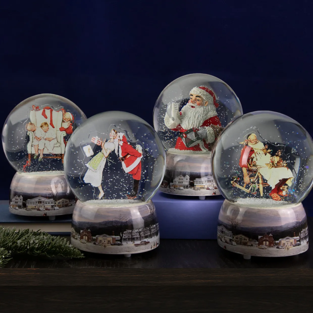 6.5" Norman Rockwell 'A Drum For Tommy' Christmas Snow Globe