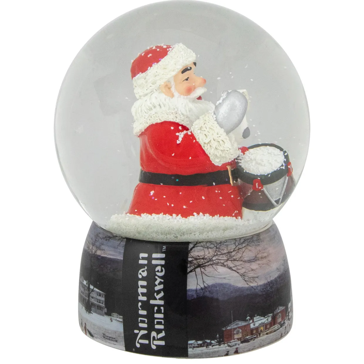 6.5" Norman Rockwell 'A Drum For Tommy' Christmas Snow Globe