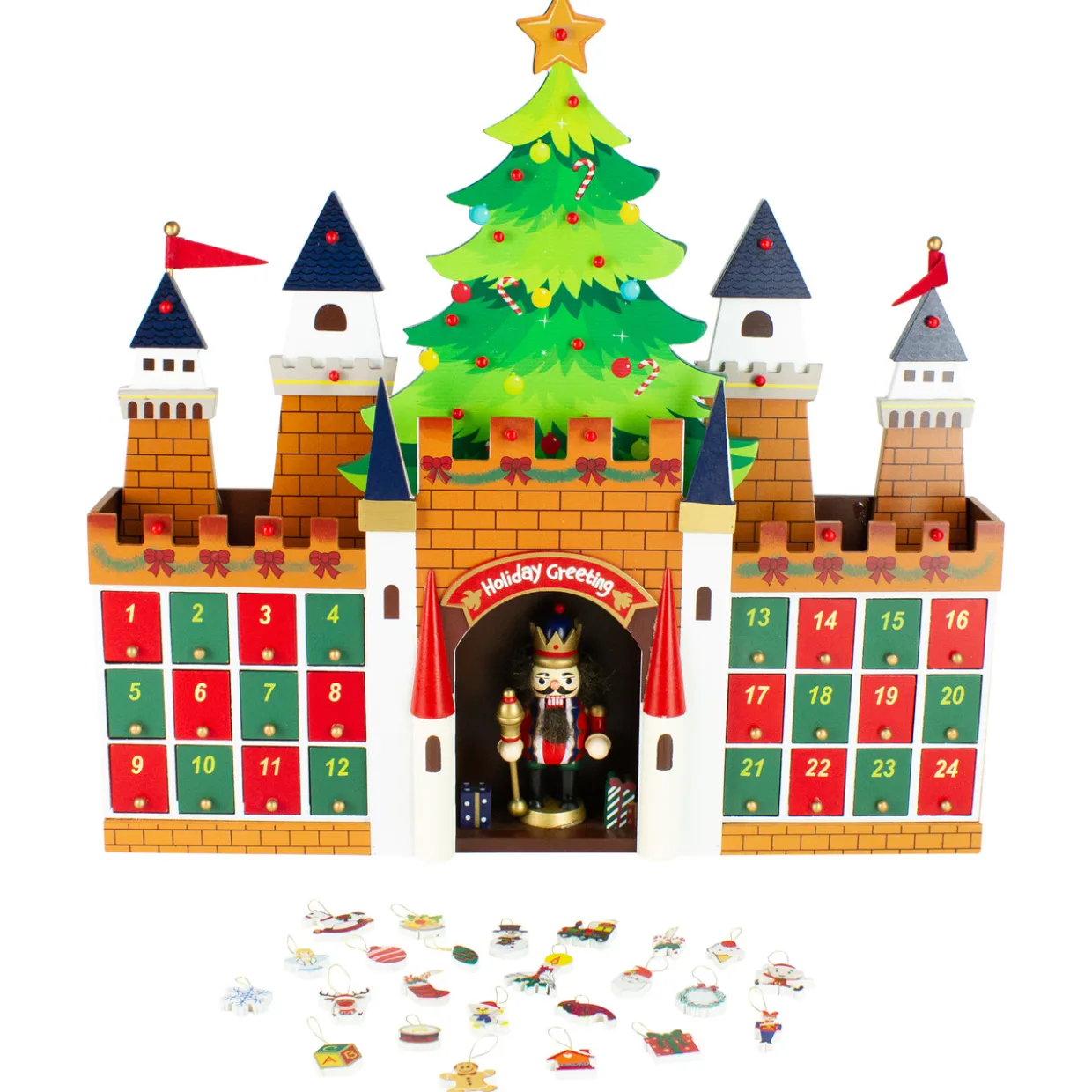 20.5" Nutcracker Castle Christmas Advent Calendar Decoration