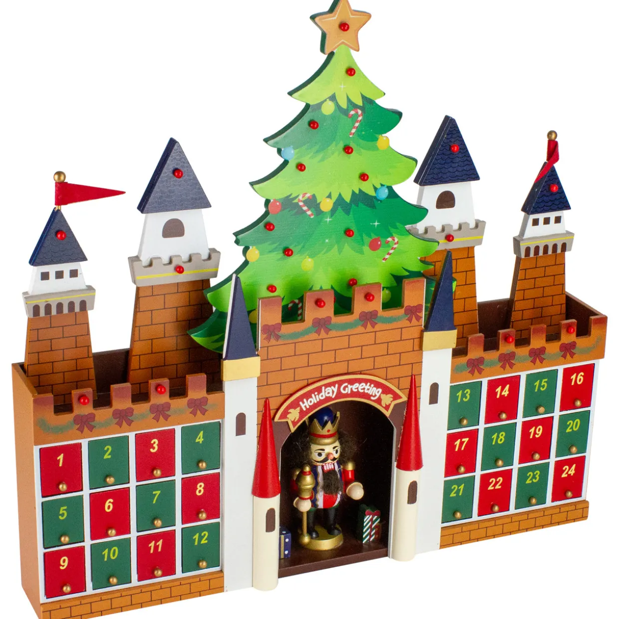 20.5" Nutcracker Castle Christmas Advent Calendar Decoration