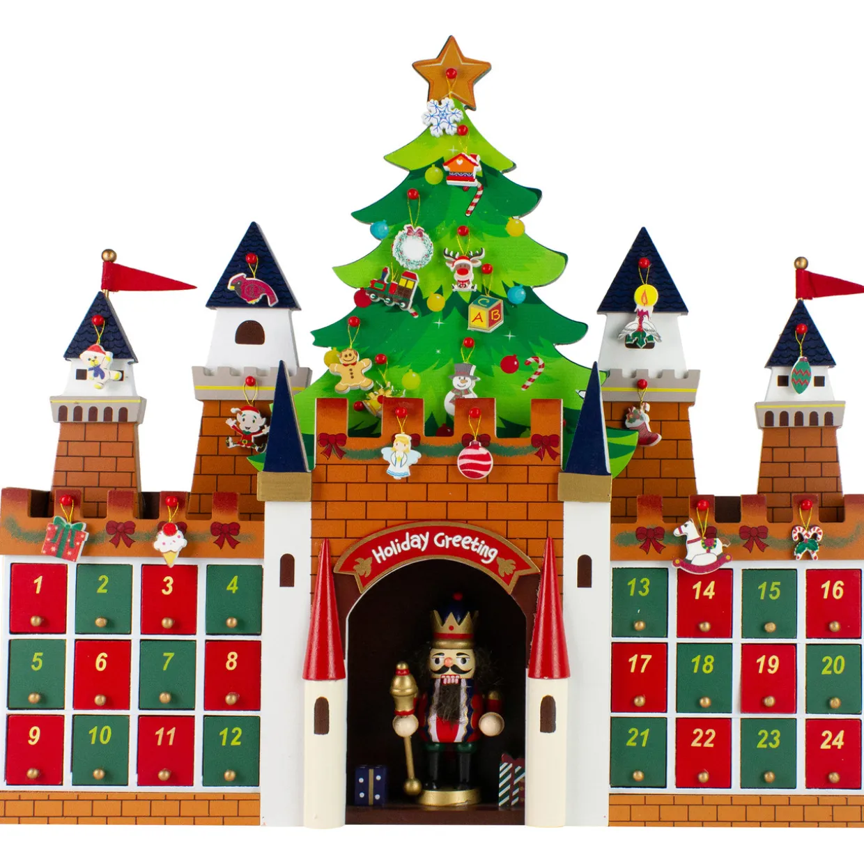 20.5" Nutcracker Castle Christmas Advent Calendar Decoration