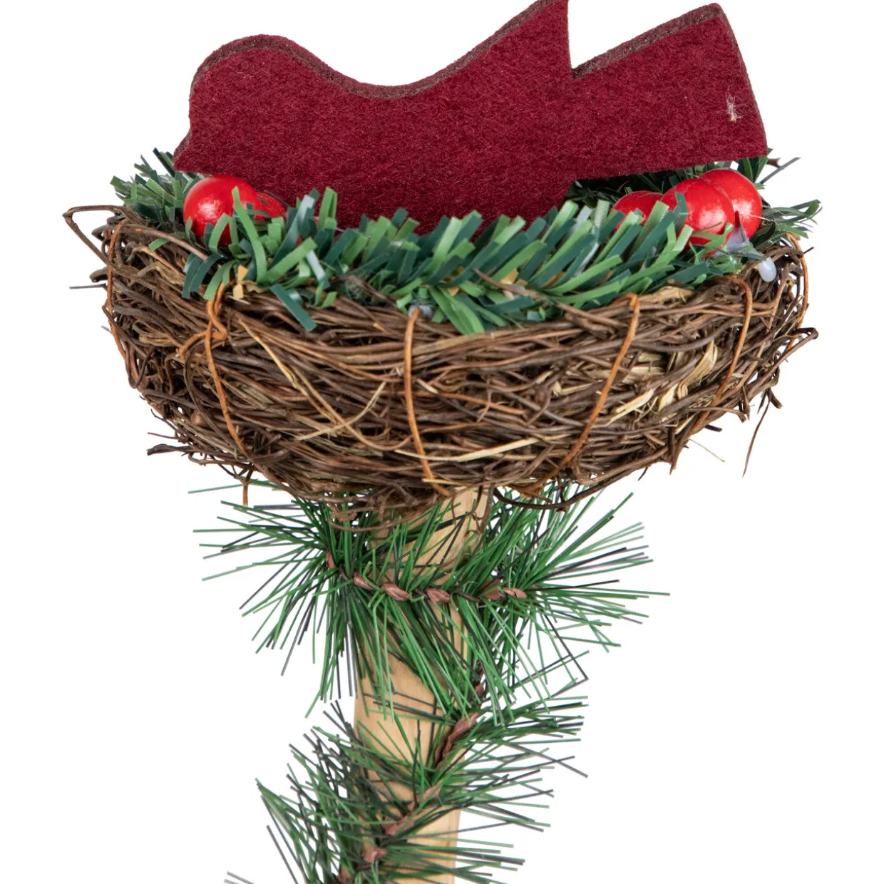 48" Olive Green Santa Claus with Gift Bag Standing Christmas Figure