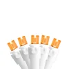 50 Orange LED Wide Angle Christmas Lights - 16.25 ft White Wire