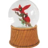 5.5" Pair of Cardinals on Branch Christmas Snow Globe