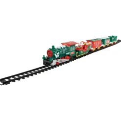30 Pc Battery Operated Lighted and Animated Classic Christmas Train Set with Music
