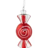 4" Peppermint Candy Glass Christmas Ornament