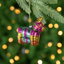 3.5" Pinata Horse Glass Christmas Ornament
