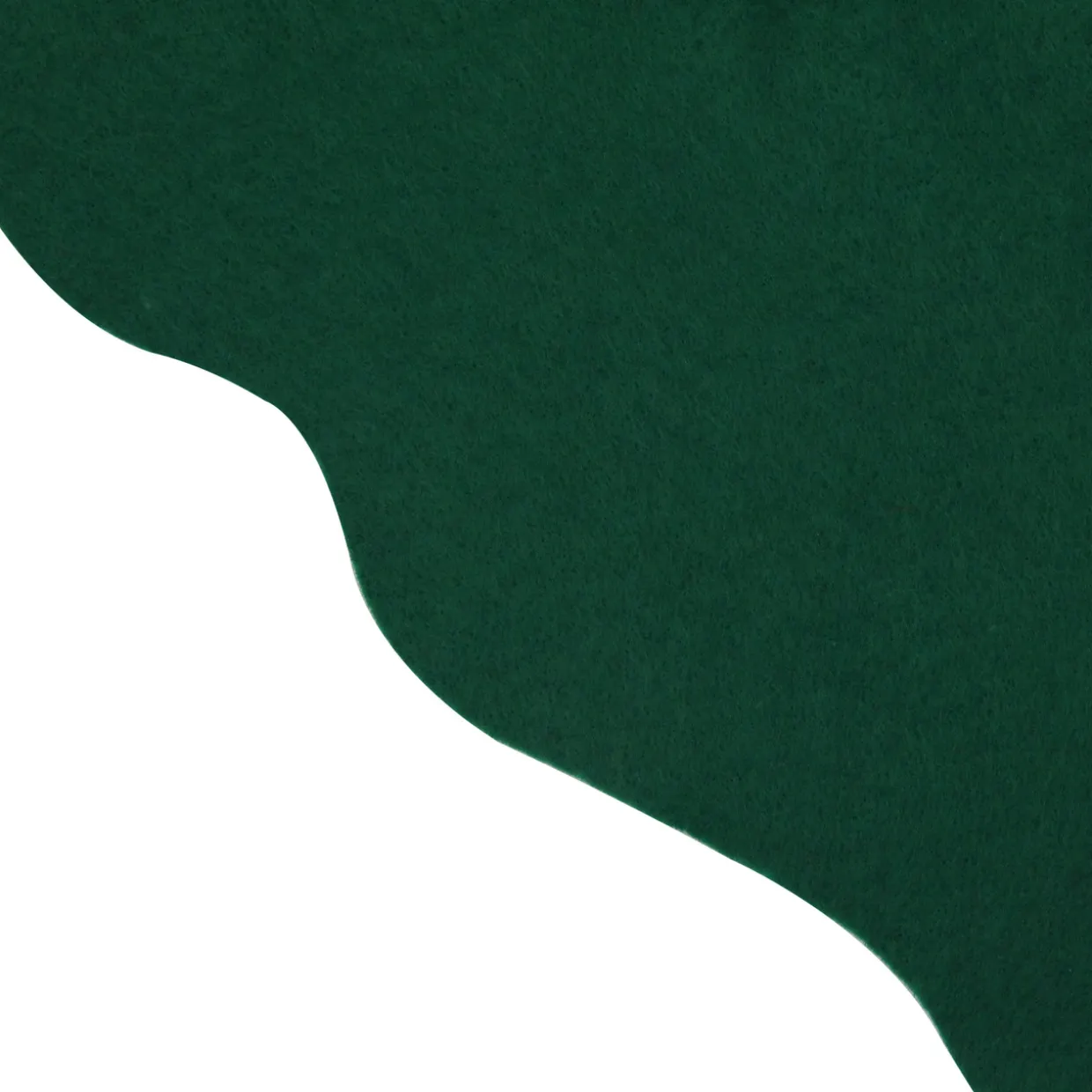 38" Pine Green Scalloped Edge Round Christmas Tree Skirt