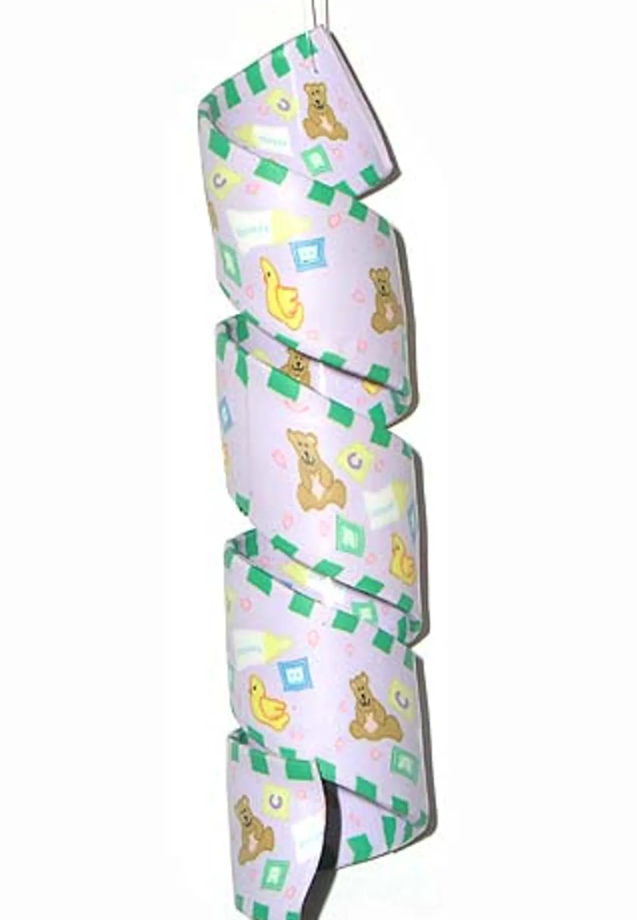 5" Pink and Green Twisted Spiral Christmas Ornament