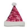 21" Pink and White Camouflage Adult Christmas Santa Claus Hat - Medium