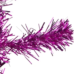 4' Pink Artificial Tinsel Christmas Tree, Unlit