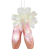 3" Pink Ballerina Slippers Glass Christmas Ornament