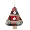 4" Plaid Christmas Tree Shaped Plush Ornament