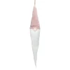 24" Plush Pink and White Holiday Collections Hanging Gnome Christmas Ornament
