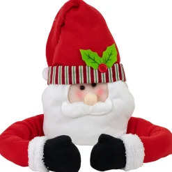27" Plush Santa Claus Christmas Tree Topper, Unlit