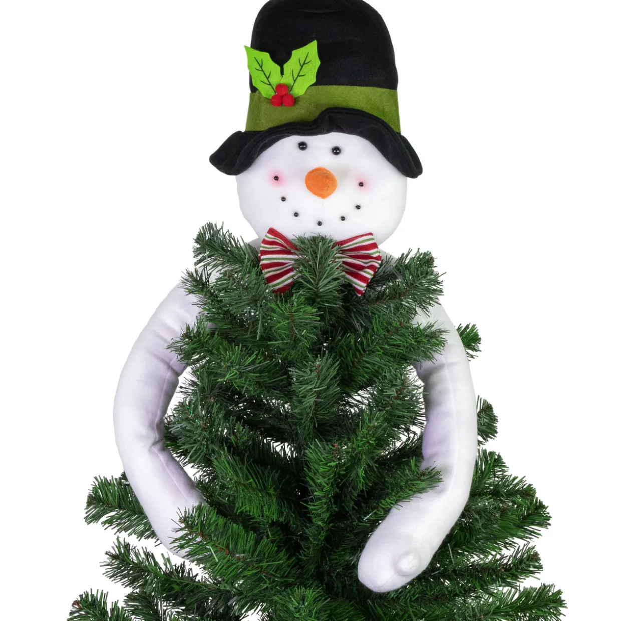 25" Plush Snowman Christmas Tree Topper, Unlit