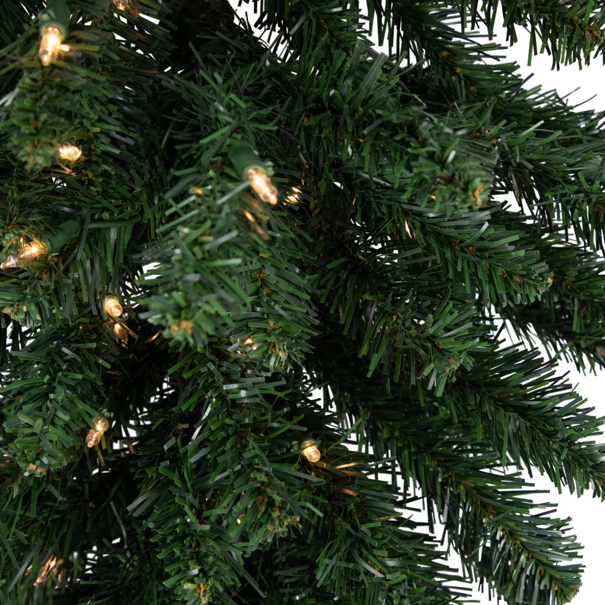 3' Pre-Lit Buffalo Fir Artificial Christmas Wall or Door Tree, Clear AlwaysLit Lights