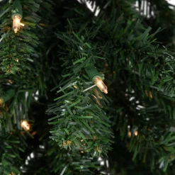 3' Pre-Lit Buffalo Fir Artificial Christmas Wall or Door Tree, Clear AlwaysLit Lights