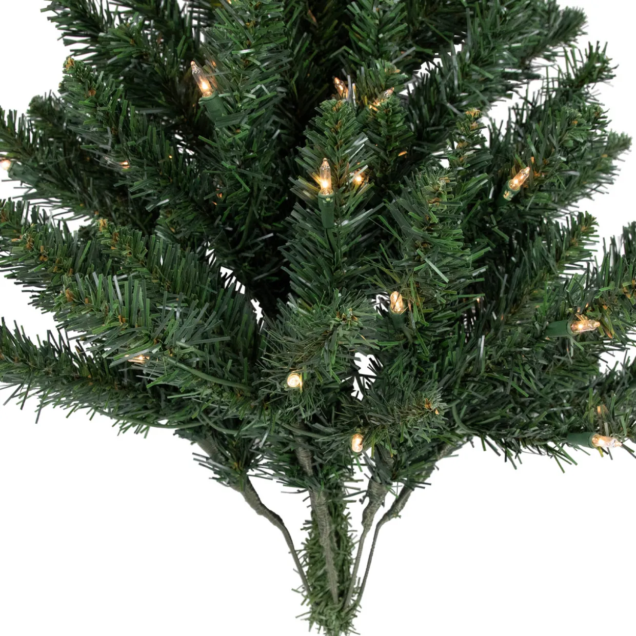 3' Pre-Lit Buffalo Fir Artificial Christmas Wall or Door Tree, Clear AlwaysLit Lights