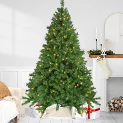 7.5' Pre-Lit Chatham Pine Artificial Christmas Tree, Clear Lights
