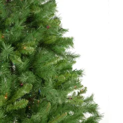 7.5' Pre-Lit Chatham Pine Artificial Christmas Tree, Multi-Color Lights