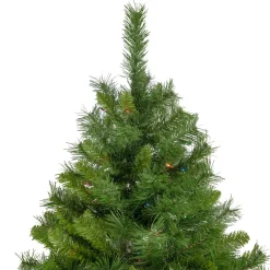 7.5' Pre-Lit Chatham Pine Artificial Christmas Tree, Multi-Color Lights