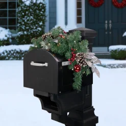 36" Pre-lit Decorated Artificial Pine Christmas Mailbox Swag