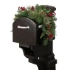 36" Pre-lit Decorated Pine Cone and Berries Artificial Christmas Mailbox Swag