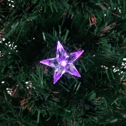 3' Pre-Lit Fiber Optic Artificial Christmas Tree with Stars