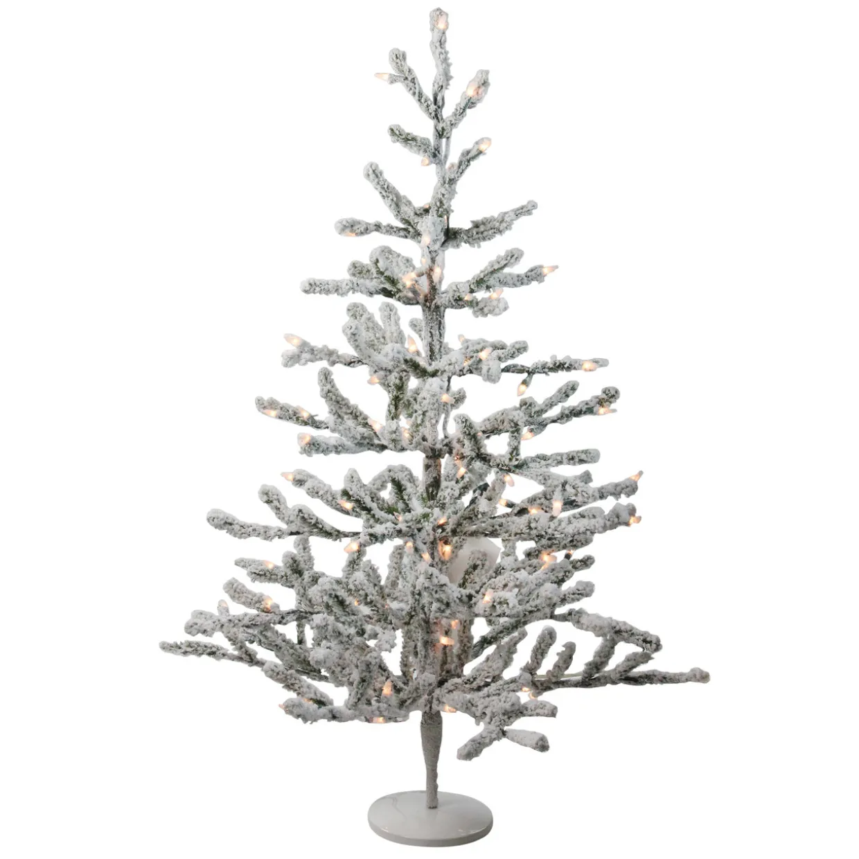 3' Pre-Lit Flocked Alpine Twig Artificial Christmas Tree - Warm White Lights